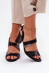Women's Heeled Sandals Sergio Leone SK866 Black