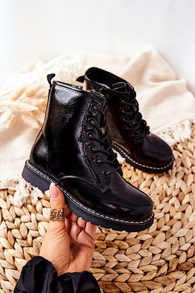 Children's Insulated Boots Shiny Black Gessa