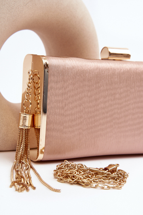Small Formal Bag with Fringe Chionon Pink Gold