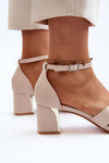 Women's High Heel Sandals in Beige Irivana