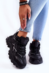 Women's Sport Shoes On A Massive Platform Big Star KK274387 Black