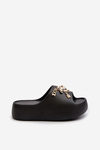 Women's Lightweight Foam Slides with Decorations Black Orchia