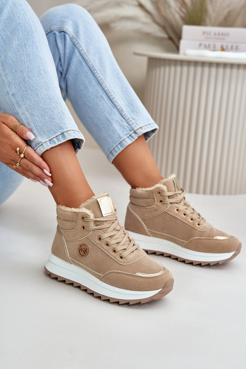 Boots Women's Sports Shoes Insulated On Platform Khaki Ariatte