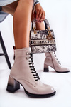 Fashionable Warm Boots On High Heels Grey Alisse