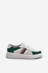 Women's Leather Sneakers D&A LR110 Green-White