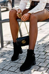 Suede Boots with Buckle Black Neste