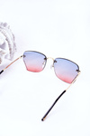 Sunglasses With Cubic Zirconia Blue-Pink Ombre