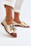 Leather Women's Ballerinas Nicole 2660/064 Gold