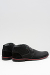 Men's Black Leather Graziano Half Shoes