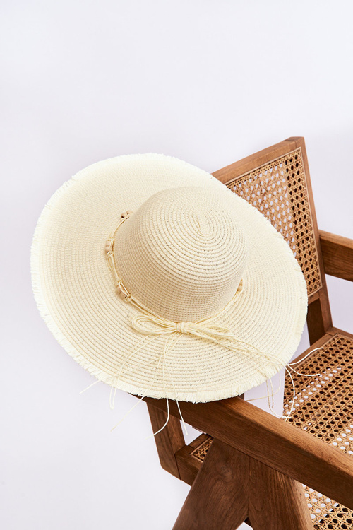 Women's Fashionable Hat With Decorative Bow light beige