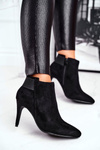 Women's Boots On A High Heel Black Office