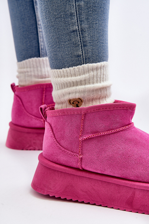 Women's Snow Boots on Thick Sole Pink Caliksa