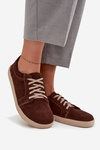 Barefoot Type Sneakers Made of Natural Suede Zazoo 314 Chocolate