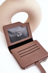 Women's Wallet Purse Made of Faux Leather Light Brown Lazara