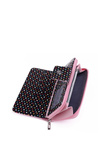 Large Women's Zip Wallet Dots Light Pink Huntress