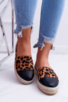Damskie Espadryle Leopard Flaty
