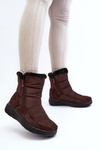 Women's Snow Boots with Fur Brown Primose