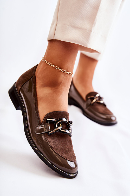 Classic Moccasins With Chain Laura Messi 2531 Brown