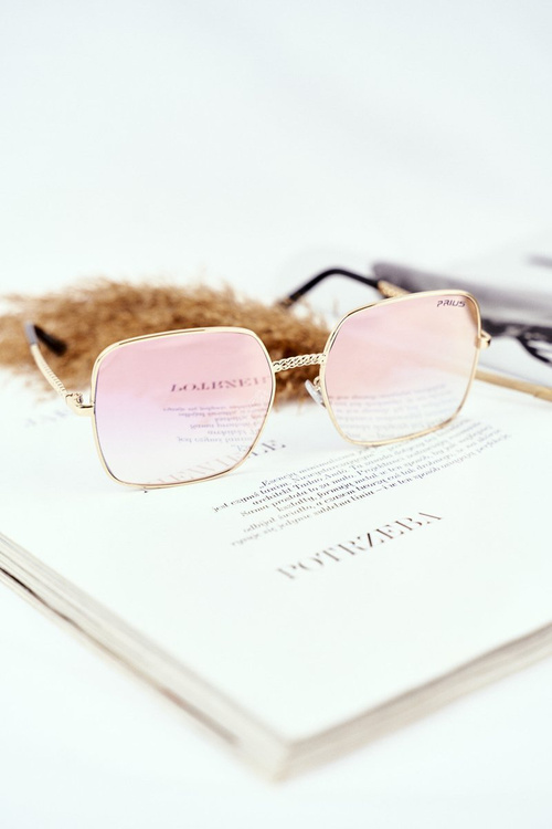 Women's Sunglasses Prius PRE-14 Gold Pink Mirror Gradient