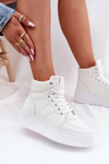 High women's sneakers on platform white Tillive