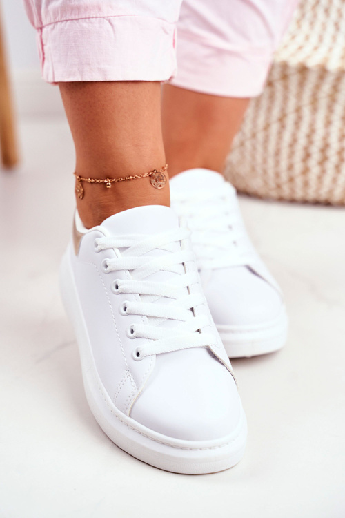 Women’s Sport Shoes Lu Boo White Metallic Gold Matilda