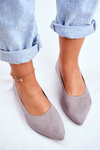 Women’s Ballerinas Eco-Suede Grey Bellissima