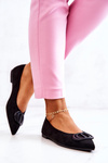 Suede Pointed Ballerinas Black Neriso