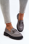 Women's Grey Faux Leather Moccasins Ledda