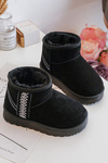 Children's Quilted Snow Boots Black Leonora