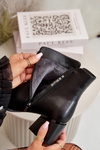 Elegant Warm Women Boots Made Of Natural Leather Black Vinceza 77106