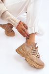 Women's Sock Slip-On Sports Shoes Beige Berna