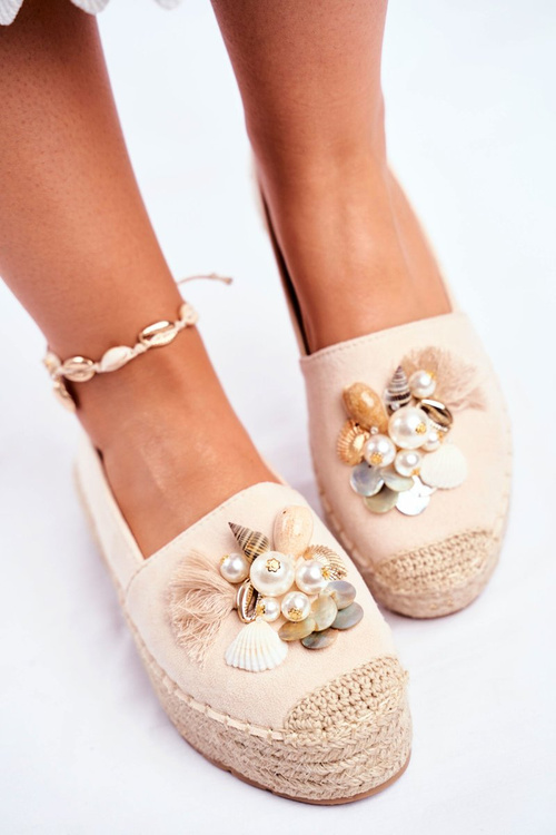 Women’s Espadrilles On Platform Linen Beige Denver