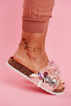 Women's Slides With Flowers Pink Enrissa 
