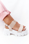 Sandals On The Platform Beige Vagabond