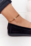 Women's Suede Moccasins Big Star HH274662 Black