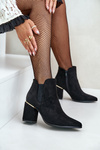 Eco Suede Ankle Boots With Heels Insulated Brown Daivine