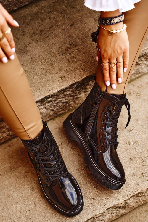 Women's Flat Boots Black Kognito