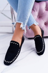 Lu Boo Womens Black Lords Ballerina with Jets Planta