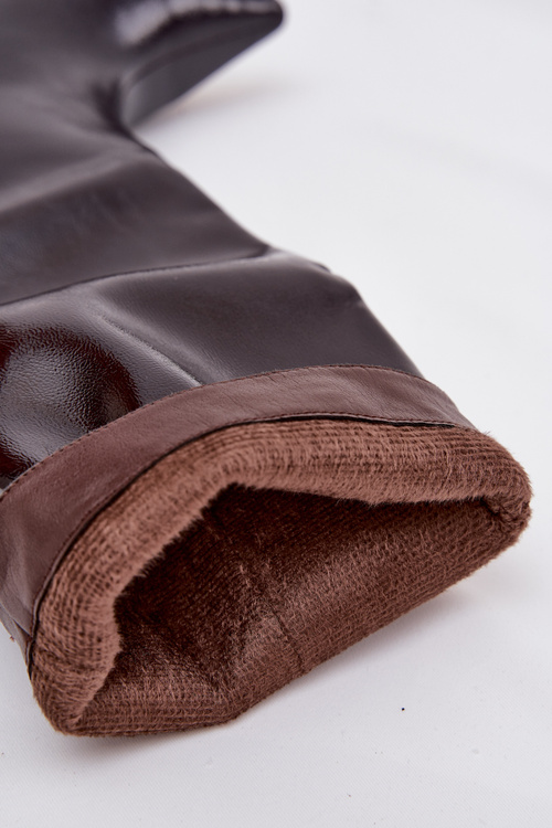 Patent Leather Women's Boots Low Heel Bordeaux Mireva