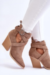 Women's Suede Cowboy Boots Dark beige Dennise
