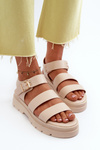 Women's Sandals with Chunky Sole Beige Nicarda