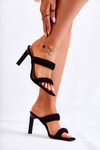 Suede Sandals Black Lorelay