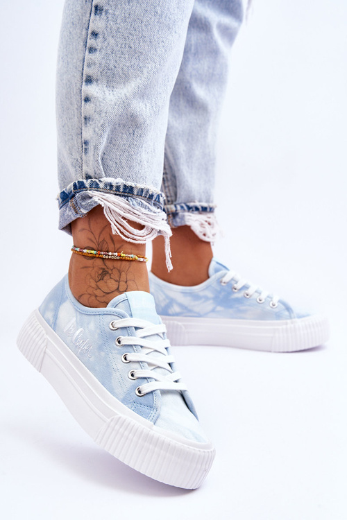 Trampki Platforma Niebieskie Lee Cooper LCW-23-31-1782L