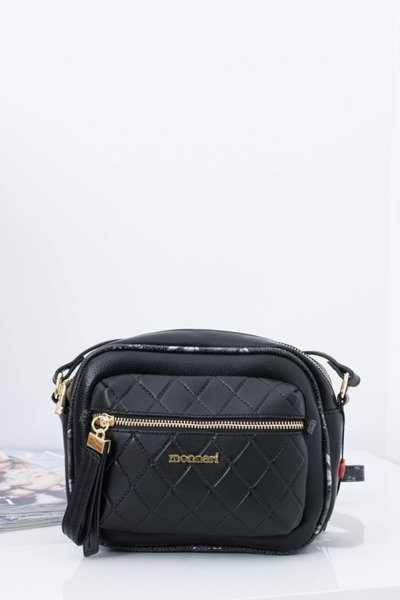 Ladies Quilted Handbag Black Letter Bag