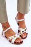 Flat Sandals S.Barski KV-5541-35 White-Silver