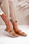 Women's Comfortable Sandals With Buckles Brown Inblu CN000033