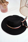 Women's Hat Panama 100% Paper Navy Gold fly