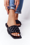 Women's Braided Slippers Black Cheryl