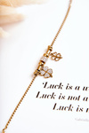 Elegant Women's Clover Bracelet With Cubic Zirconia Gold