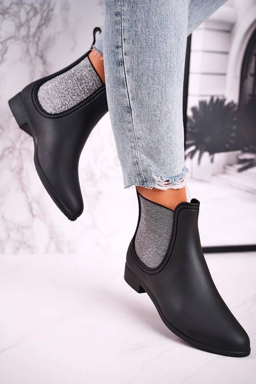 Women's Matt Galoshes Jodhpur Black Silver Answear